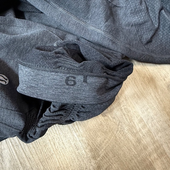 Lululemon Yoga In the Flow Capri Crop Legging Tights Ruched Size 6 Charcoal Grey - Picture 4 of 4